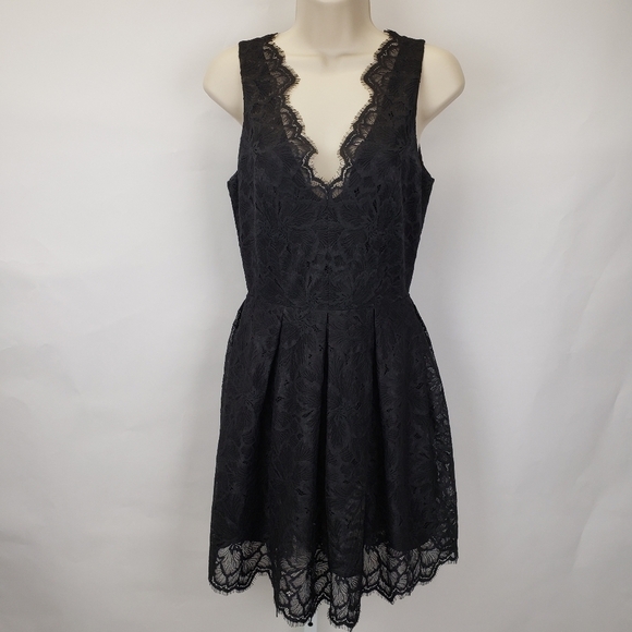 H&M black lace cocktail dress size 4 - Picture 1 of 7
